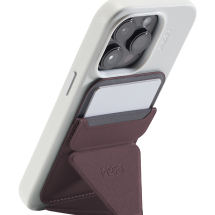 Snap-On Uyumlu Standlı MagSafe Cüzdan - Mor 8