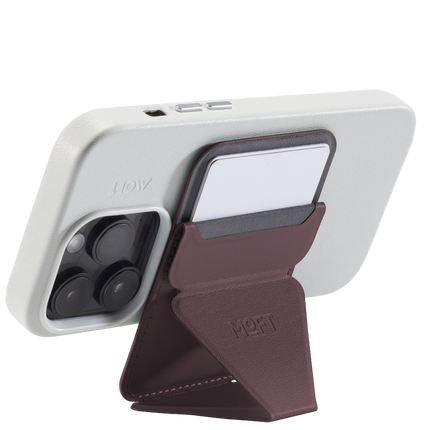 Snap-On Uyumlu Standlı MagSafe Cüzdan - Mor 7