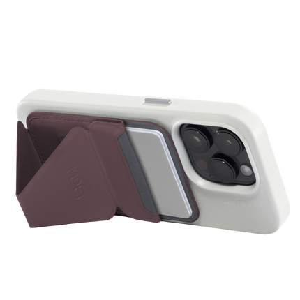 Snap-On Uyumlu Standlı MagSafe Cüzdan - Mor 9