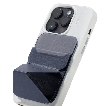 Snap-On Uyumlu Standlı MagSafe Cüzdan - Lacivert 6