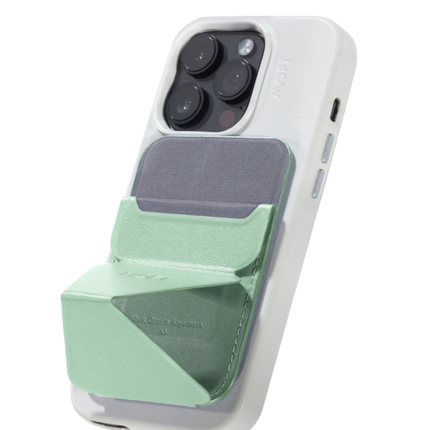 Snap-On Uyumlu Standlı MagSafe Cüzdan - Mint Yeşil 9