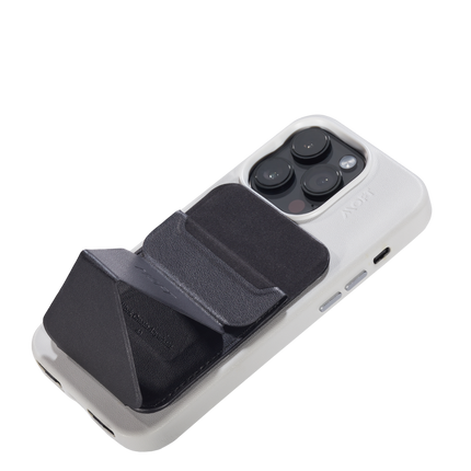 Snap-On Uyumlu Standlı MagSafe Cüzdan - Siyah 5
