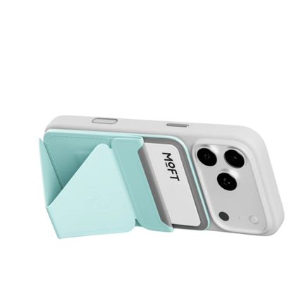Snap-On Uyumlu Standlı MagSafe Cüzdan - Turkuaz 3
