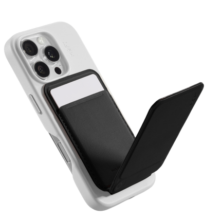 Snap Phone Uyumlu Katlanabilir Tripod Standlı MagSafe Cüzdan - Siyah 7