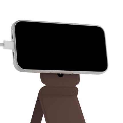 Snap Phone Uyumlu Katlanabilir Tripod Standlı MagSafe Cüzdan - Çöl Titanyum 9