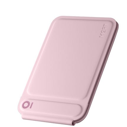 Snap Phone Uyumlu Katlanabilir Tripod Standlı MagSafe Cüzdan - Açık Pembe 9