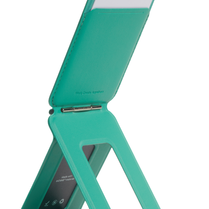 Snap Phone Uyumlu Katlanabilir Tripod Standlı MagSafe Cüzdan - Koyu Yeşil 11