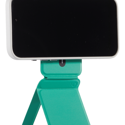 Snap Phone Uyumlu Katlanabilir Tripod Standlı MagSafe Cüzdan - Koyu Yeşil 8