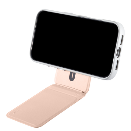 Snap Phone Uyumlu Katlanabilir Tripod Standlı MagSafe Cüzdan - Pembe 13