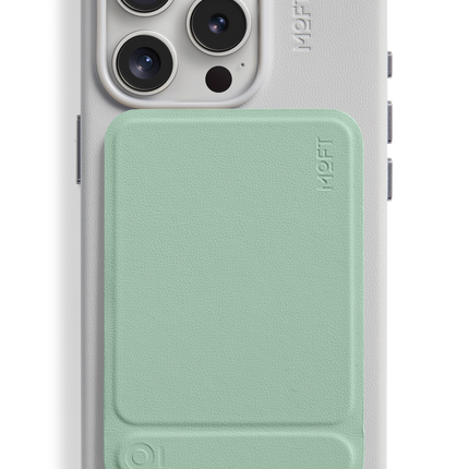 Snap Phone Uyumlu Katlanabilir Tripod Standlı MagSafe Cüzdan - Mint Yeşil 2