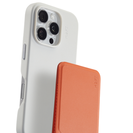 Snap Phone Uyumlu Katlanabilir Tripod Standlı MagSafe Cüzdan - Turuncu 11