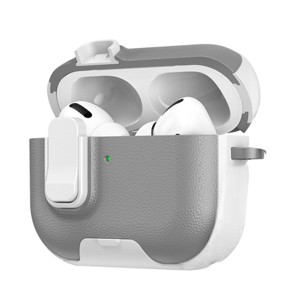 Airpods Pro 3 (3.nesil) Rova Deri Kılıf - Beyaz 2