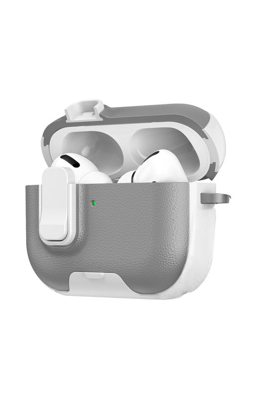 Airpods Pro 3 (3.nesil) Rova Deri Kılıf - Beyaz 2
