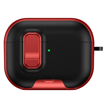 Airpods Pro 3 (3.nesil) Rova Deri Kılıf - Kırmızı