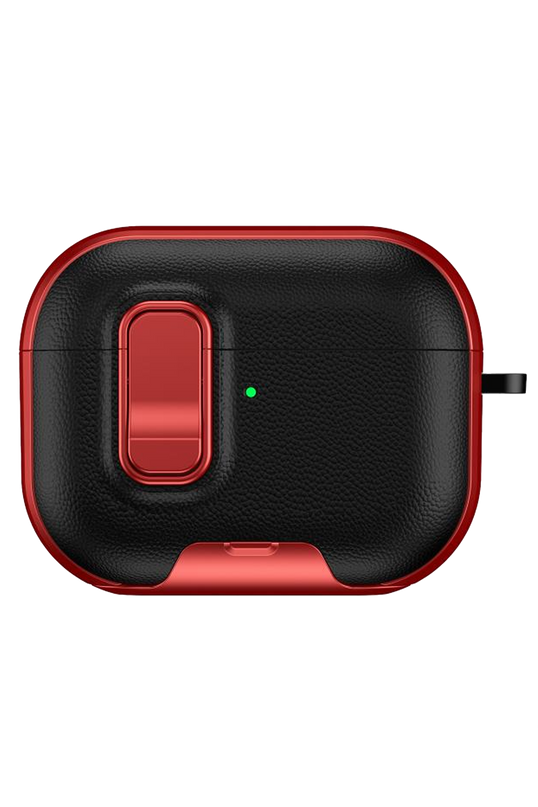 Airpods Pro 3 (3.nesil) Rova Deri Kılıf - Kırmızı