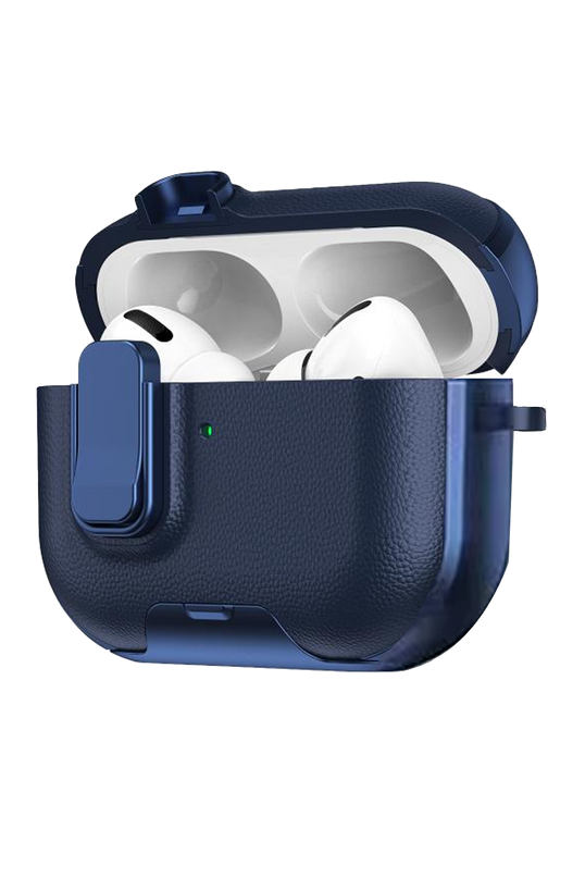 Airpods Pro 3 (3.nesil) Rova Deri Kılıf - Lacivert 2