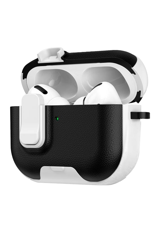 Airpods Pro 3 (3.nesil) Rova Deri Kılıf - Siyah 2 2