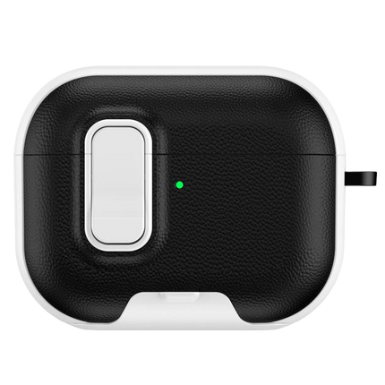 Airpods Pro 3 (3.nesil) Rova Deri Kılıf - Siyah 2