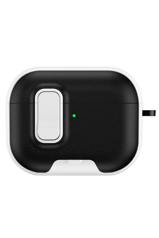 Airpods Pro 3 (3.nesil) Rova Deri Kılıf - Siyah 2