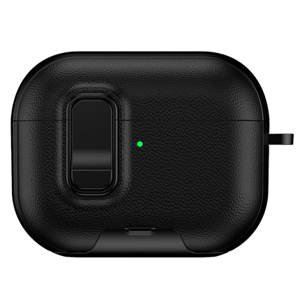 Airpods Pro 3 (3.nesil) Rova Deri Kılıf - Siyah