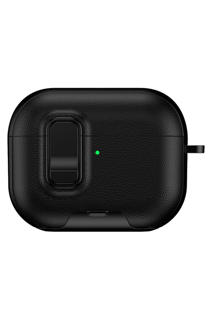 Airpods Pro 3 (3.nesil) Rova Deri Kılıf - Siyah