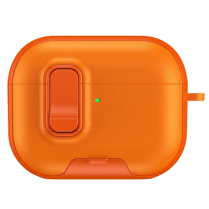 Airpods Pro 3 (3.nesil) Rova Deri Kılıf - Turuncu
