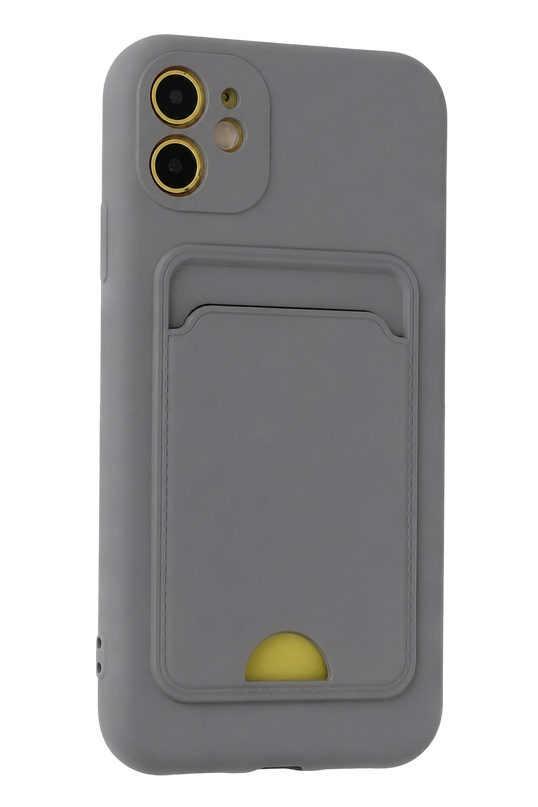 iPhone 11 Kelvin Kartvizitli Silikon Kılıf - Gri 2