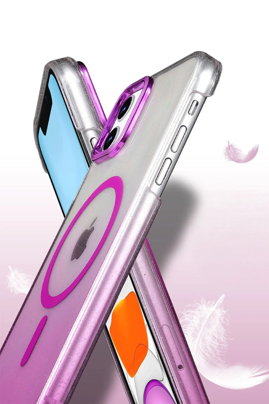 iPhone 12 Glossy Magsafe Kapak Kılıf - Çöl Titanyum 3