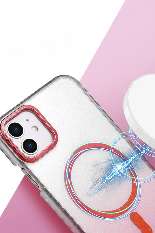 iPhone 12 Glossy Magsafe Kapak Kılıf - Pembe 2