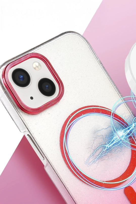 iPhone 14 Glossy Magsafe Kapak Kılıf - Mor 2
