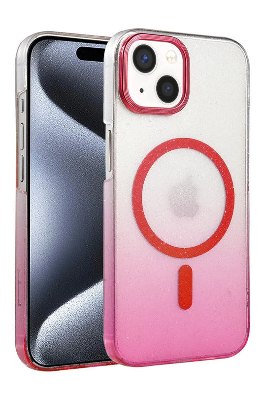 iPhone 14 Glossy Magsafe Kapak Kılıf - Pembe
