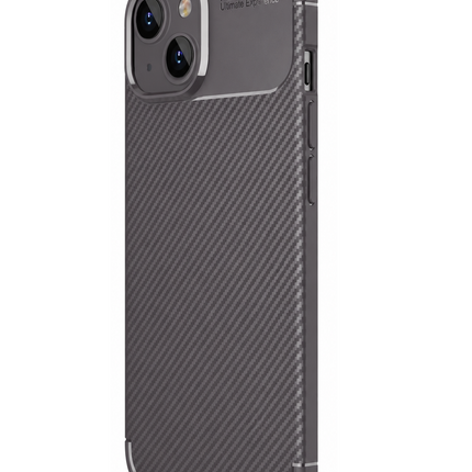 iPhone 14 Auto Focus Karbon Kapak Kılıf - Gri 3