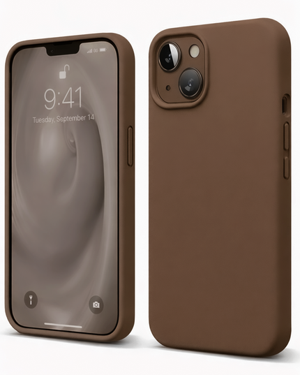 iPhone 14 First Silikon Kılıf - Kahverengi