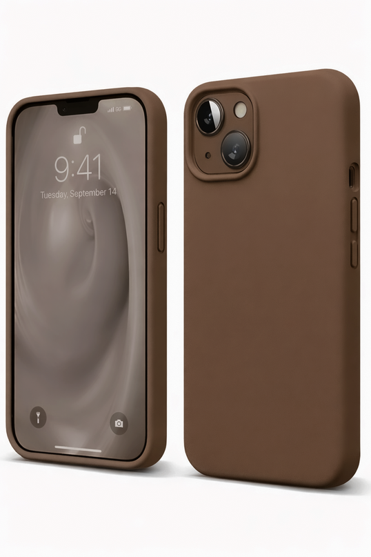 iPhone 14 First Silikon Kılıf - Kahverengi
