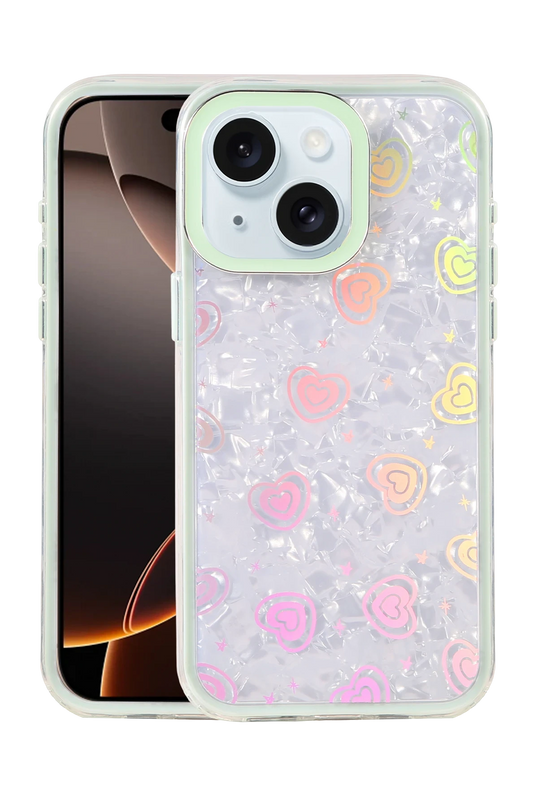 iPhone 14 Lumi Desenli Kapak Kılıf - Yeşil