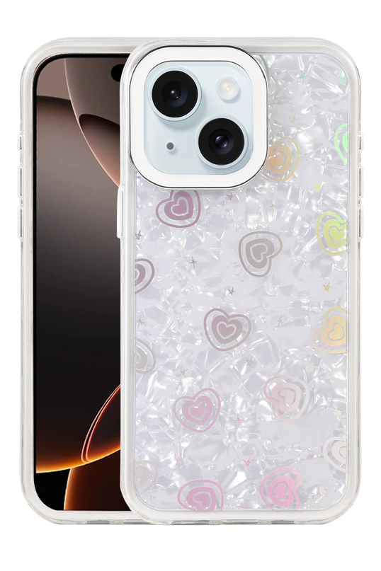 iPhone 14 Lumi Desenli Kapak Kılıf - Beyaz