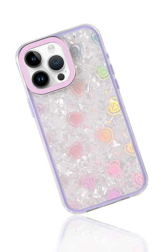 iPhone 14 Lumi Desenli Kapak Kılıf - Mor 4