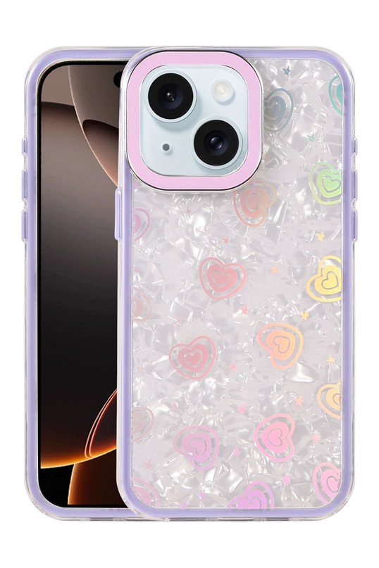 iPhone 14 Lumi Desenli Kapak Kılıf - Mor
