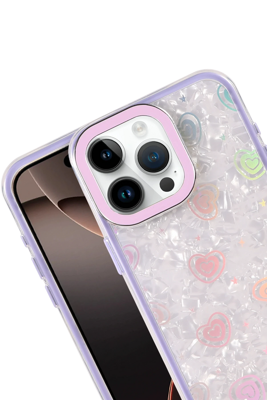 iPhone 14 Lumi Desenli Kapak Kılıf - Mor 2