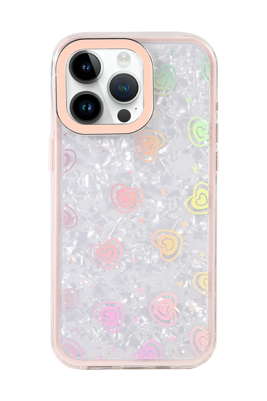 iPhone 14 Lumi Desenli Kapak Kılıf - Pembe 2