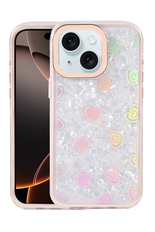 iPhone 14 Lumi Desenli Kapak Kılıf - Pembe