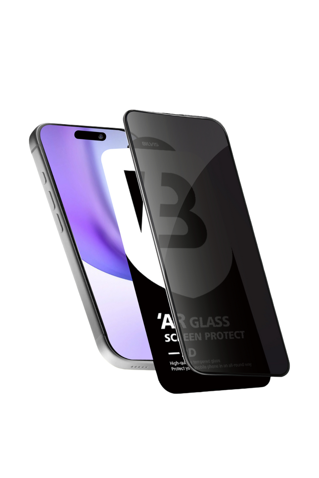 iPhone 14 Pro 5D Privacy Diamond Hayalet Cam Ekran Koruyucu 2