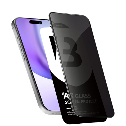 iPhone 14 Pro Max 5D Privacy Diamond Hayalet Cam Ekran Koruyucu 2