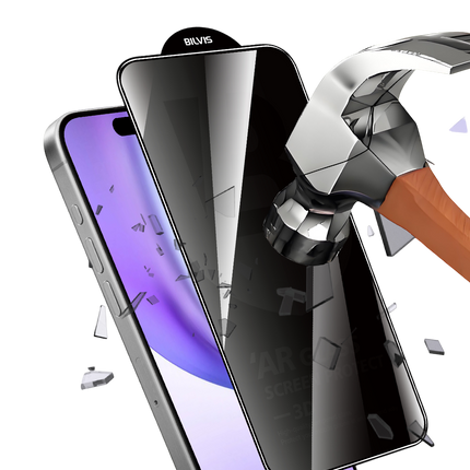 iPhone 14 Pro Max 5D Privacy Diamond Hayalet Cam Ekran Koruyucu 3
