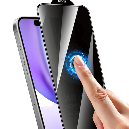 iPhone 14 Pro Max 5D Privacy Diamond Hayalet Cam Ekran Koruyucu 4