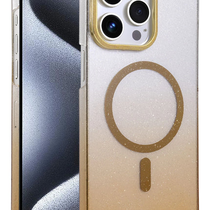 iPhone 14 Pro Max Glossy Magsafe Kapak Kılıf - Çöl Titanyum