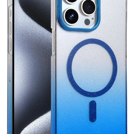 iPhone 14 Pro Max Glossy Magsafe Kapak Kılıf - Mavi