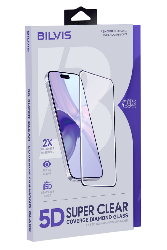 iPhone 15 Bilvis 5D Super Clear Diamond Cam Ekran Koruyucu