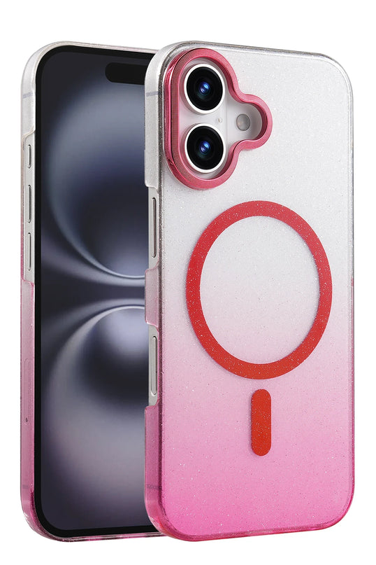 iPhone 16 Glossy Magsafe Kapak Kılıf - Pembe