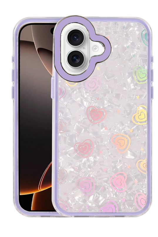 iPhone 16 Lumi Desenli Kapak Kılıf - Mor